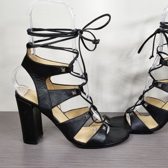 Ivanka Trump Black Strappy Heels - Picture 7 of 11